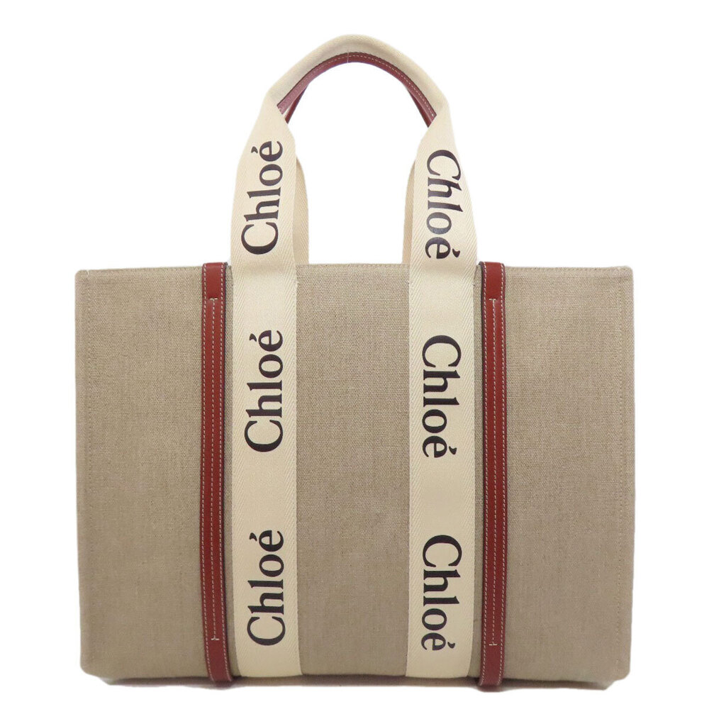 Chloe Bag Tote Canvas Woody Black